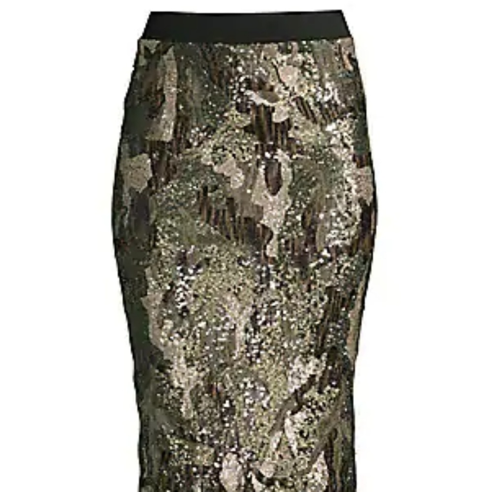 Sequin camo skirt